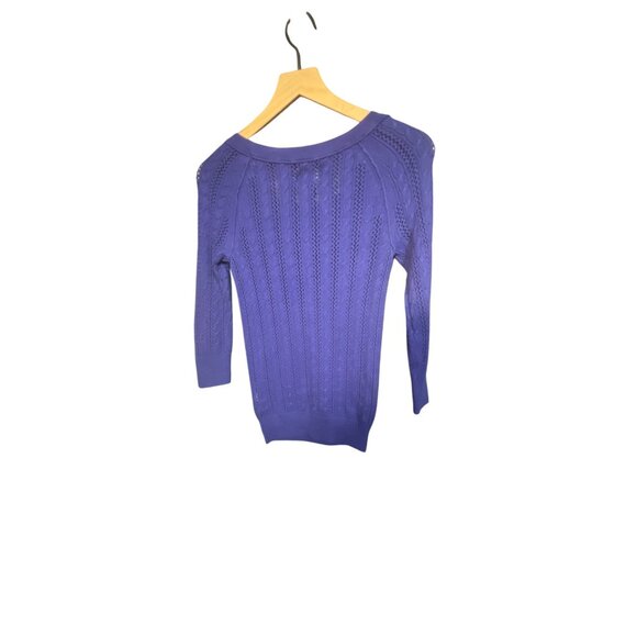 American Eagle Outfitters XS Knit Sweater With Button Cuffs & Scoop Neck Y2K - Picture 2 of 5